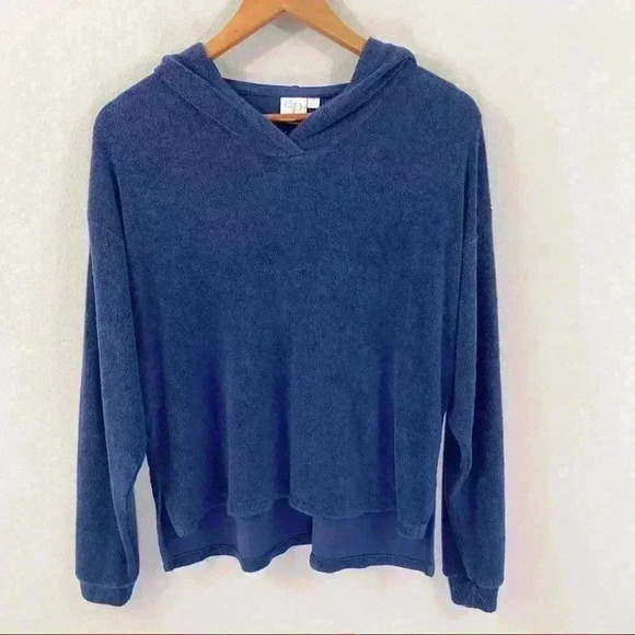 Adyson Parker navy terry hooded sweatshirt - Picture 1 of 3